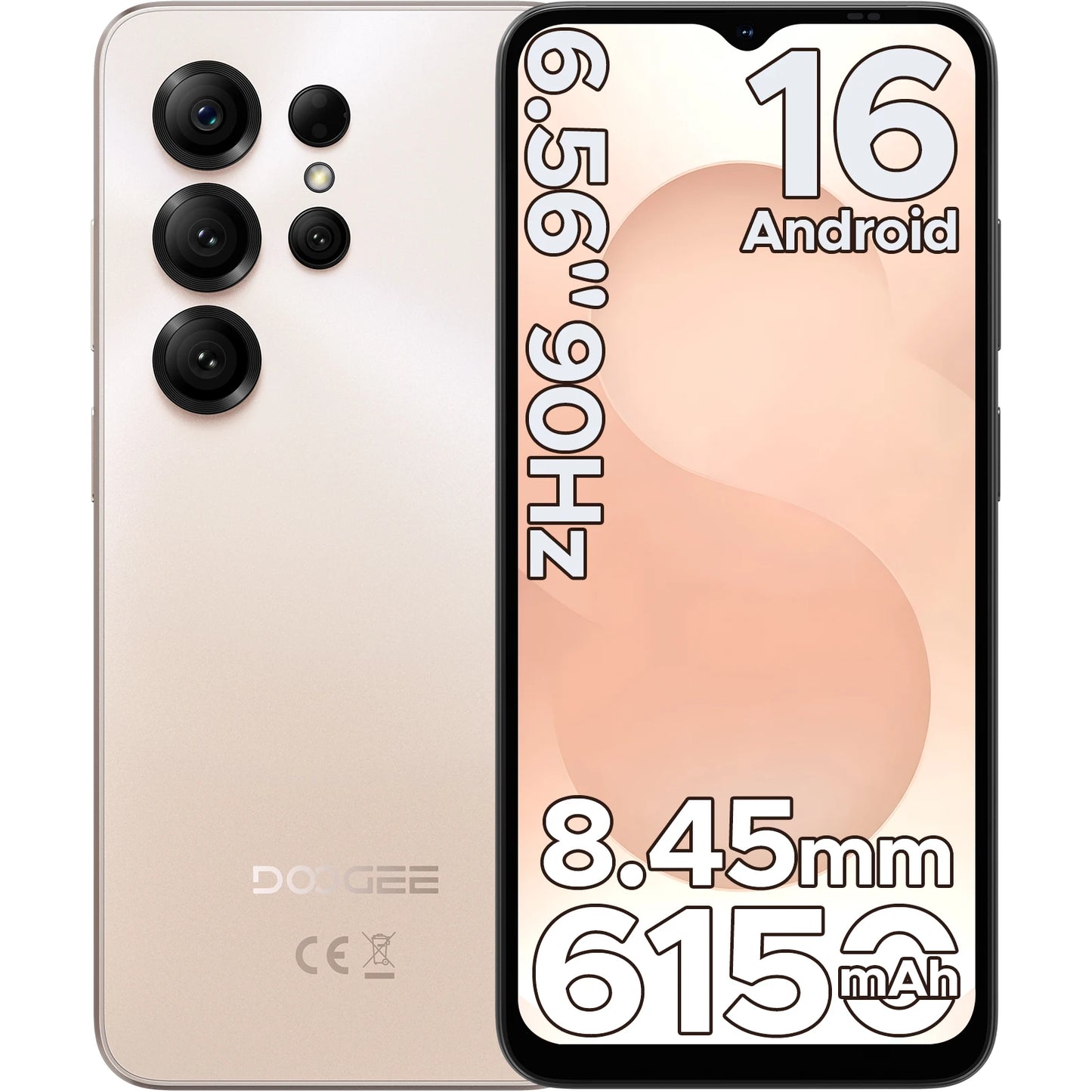 Global Version DOOGEE Note56 X Android Smartphone 16 "battery 6150 mAh 24 Go RAM (3 + 21) 64 Go ROM Phone mobile