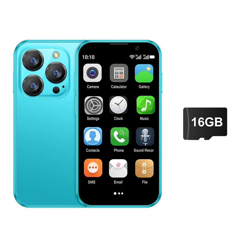 SERVO 16SE Mini Android Smartphone Dual SIM Standby 16GB ROM Play Store Wifi GPS Face Unlock 3G WCDMA 3.0" Small Smart Cellphone