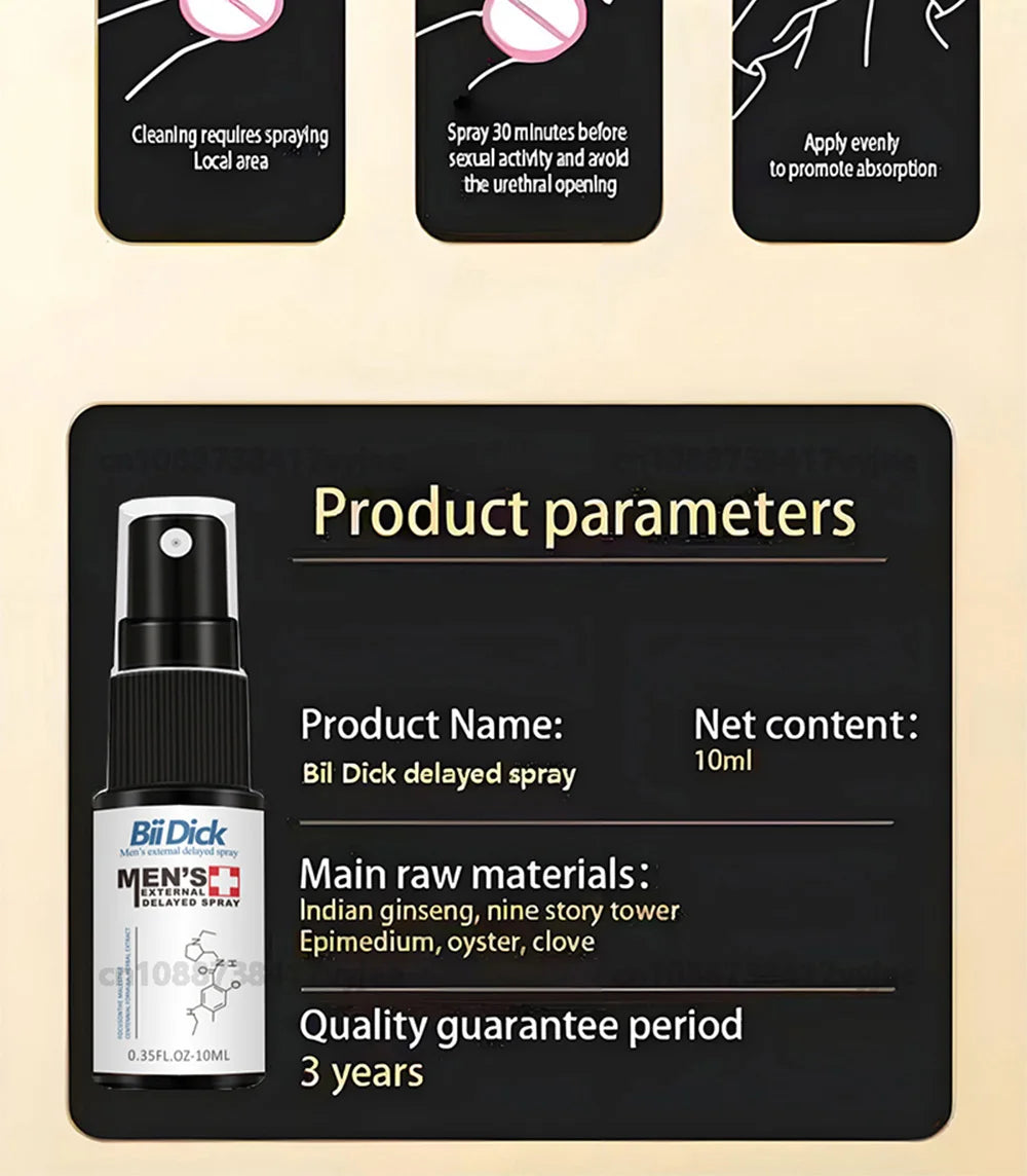60 Minutes Long Lasting Men's Sex Spray, Without Ejaculation Spray for Men, Fast Erection, Premature Ejaculation Adult Product