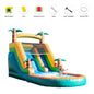 6.4m Commercial Inflatable Bounce House Tropical Water Slide Pool 950w Blower Children's playground, children's toys