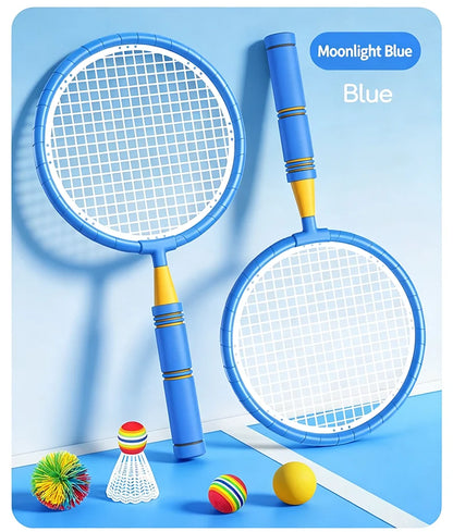 Kids Badminton Racket with Ball Parent-child Indoor Outdoor Sports Toy Training Equipment Children Teens Adult Birthday Gifts