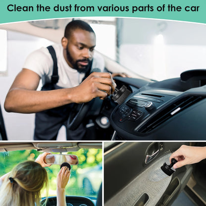 SEAMETAL Car Tire Cleaning Brush Dust Remover Portable Auto Detail Brush with Cover High Density Soft Bristle for Car Accessorie