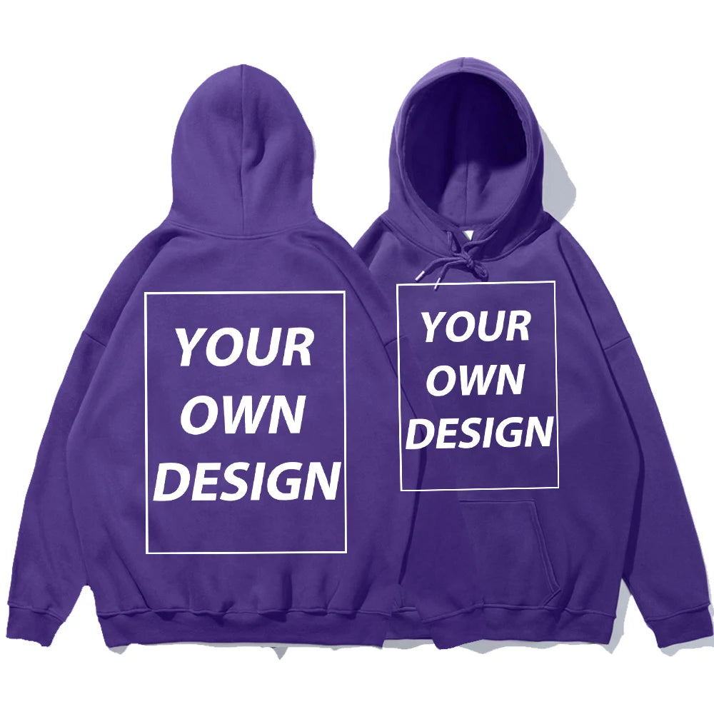 Customized DIY Print Men Woman Autumn Winter Hoodies Casual Classic Pullovers Simple Comfy Streetwear Soft Warm Sports Clothing