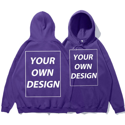 Customized DIY Print Men Woman Autumn Winter Hoodies Casual Classic Pullovers Simple Comfy Streetwear Soft Warm Sports Clothing