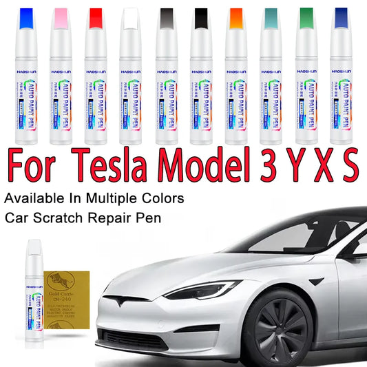 For 2012-2025 Tesla Model 3 Y X S Car Paint repair pen Car touch up pen Black white Tesla wheel paint repair agent Paint repair