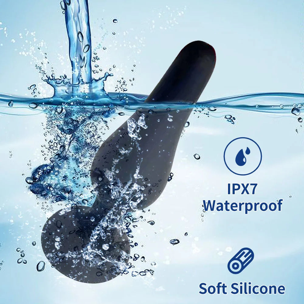 Silicone Pleasure Anal Plug 4-Piece Set - Anal Stimulation Beads, Hands-Free Suction Cup Anal Plug, Adult Erotic Sex Toy