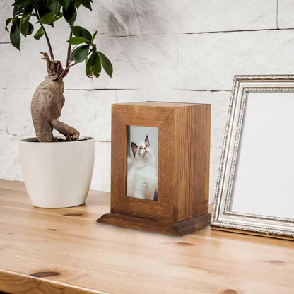 Pet Urns For Dogs Or Cats Wooden Urn Ashes Ashes Personalized Photo Frame Pet Cremation Urns Keepsake Memory Box