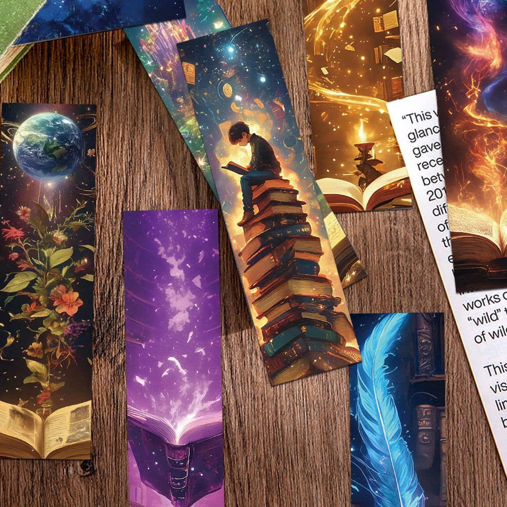 30PCS Fantasy Mystery Wizarding World Advanced Reading Bookmark Pages Books Labeled Aesthetic Bookmark Stationary Supplies