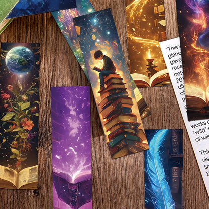 30PCS Fantasy Mystery Wizarding World Advanced Reading Bookmark Pages Books Labeled Aesthetic Bookmark Stationary Supplies