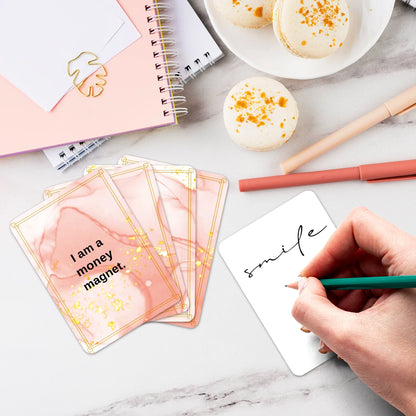 50pcs Financial Abundance Affirmation Cards To Manifest Financial Freedom & Attract Money，interesting Quotes Cards About Money