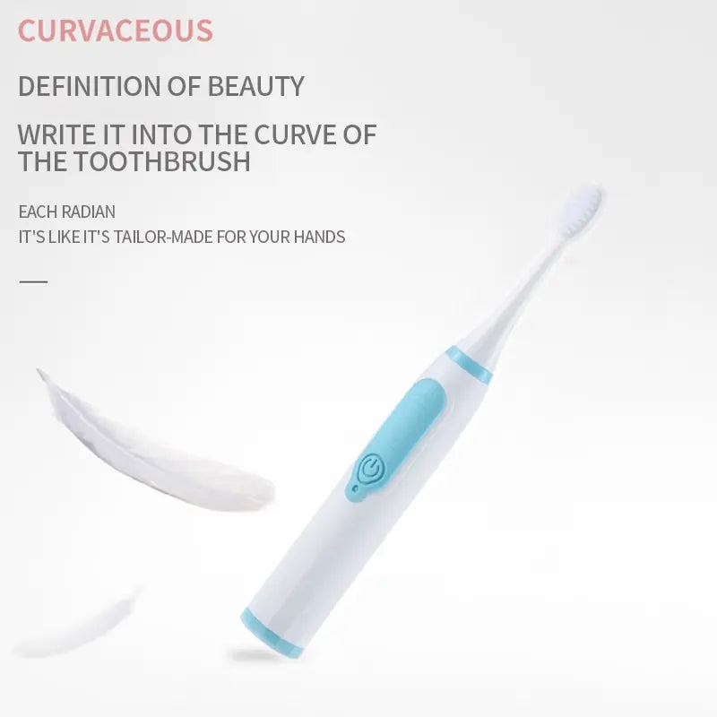 Clearance_Jianpai Sonic Electric Toothbrush for Men and Women Adult Household Non Rechargeable Soft Hair IPX6 Waterproof_Continu