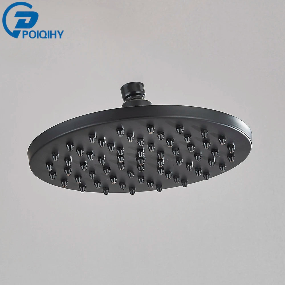 POIQIHY Brass Golden Rainfall Shower Head Shower Faucet Head Bathroom Replace Rain Showerhead Antique Brass Showerhead Accessory