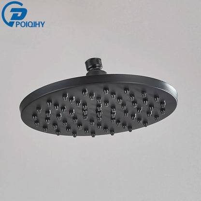 POIQIHY Brass Golden Rainfall Shower Head Shower Faucet Head Bathroom Replace Rain Showerhead Antique Brass Showerhead Accessory