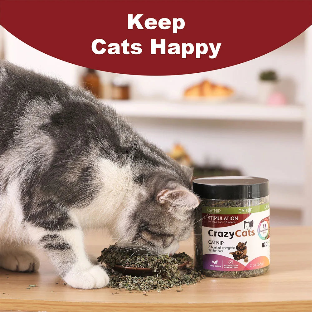 Pet's Cat Premium Catnip-56g Jar of High Potency Catnip,100% Natural & Chemical-Free,Safe for All Cat Ages