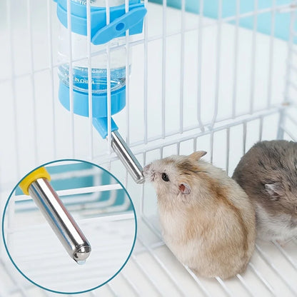 250ml Hamster Drinker Plastic Water Bottle Dispenser Feeder Hanging Pet Guinea Squirrel Rabbit Dog Drinking Head Pipe Fountain