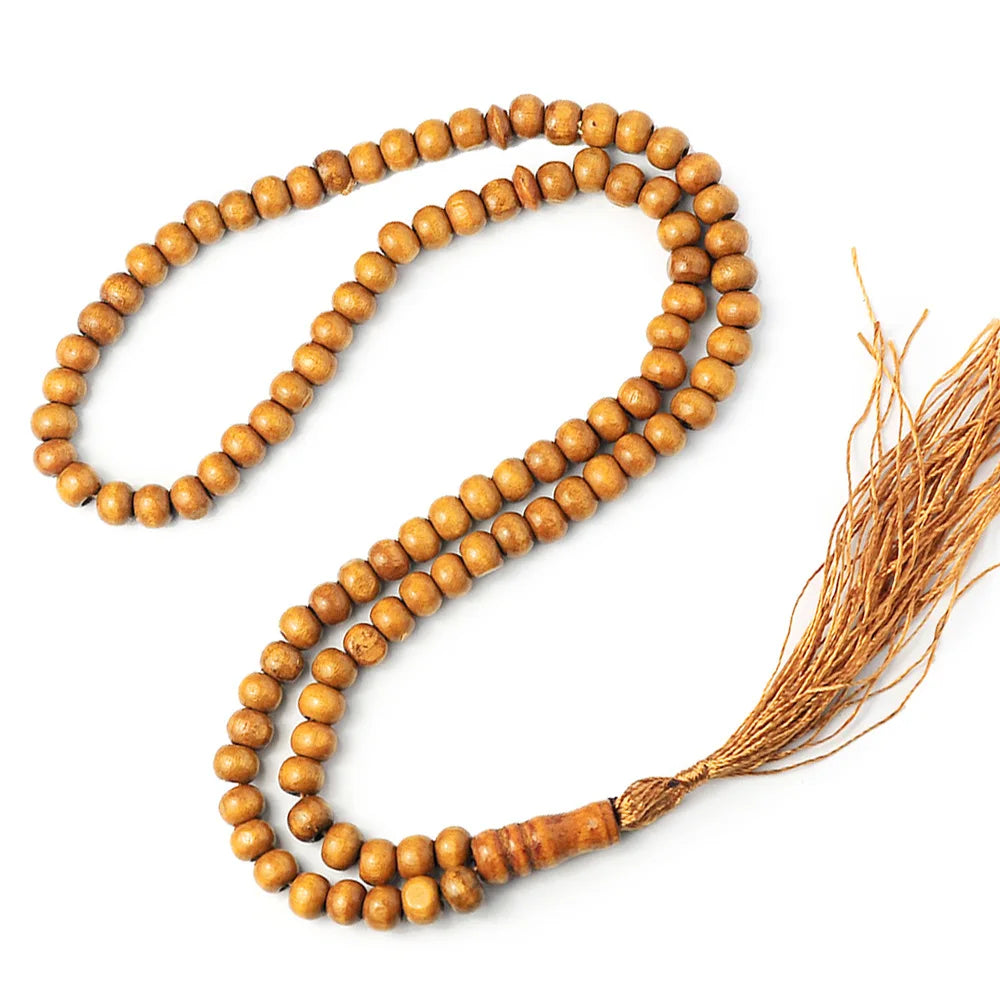 Wood Tasbih Prayer Beads 99/33 Muslim Prayer Beads Islamic Handheld Prayer Bead Muslim Rosary Beads Bracelet Tassel Jewelry Gift