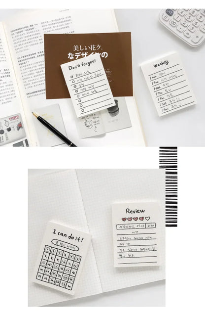 50Sheets Mini Note Book Convenient Memo Pad List Time Sticky Note Schedule Planner Office School Supplies Stationery
