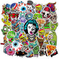 10/30/50PCS Terror Series Skull Graffiti Stickers Guitar Laptop Skateboard Luggage Phone Bike Waterproof Cool Stickers Kid Toy