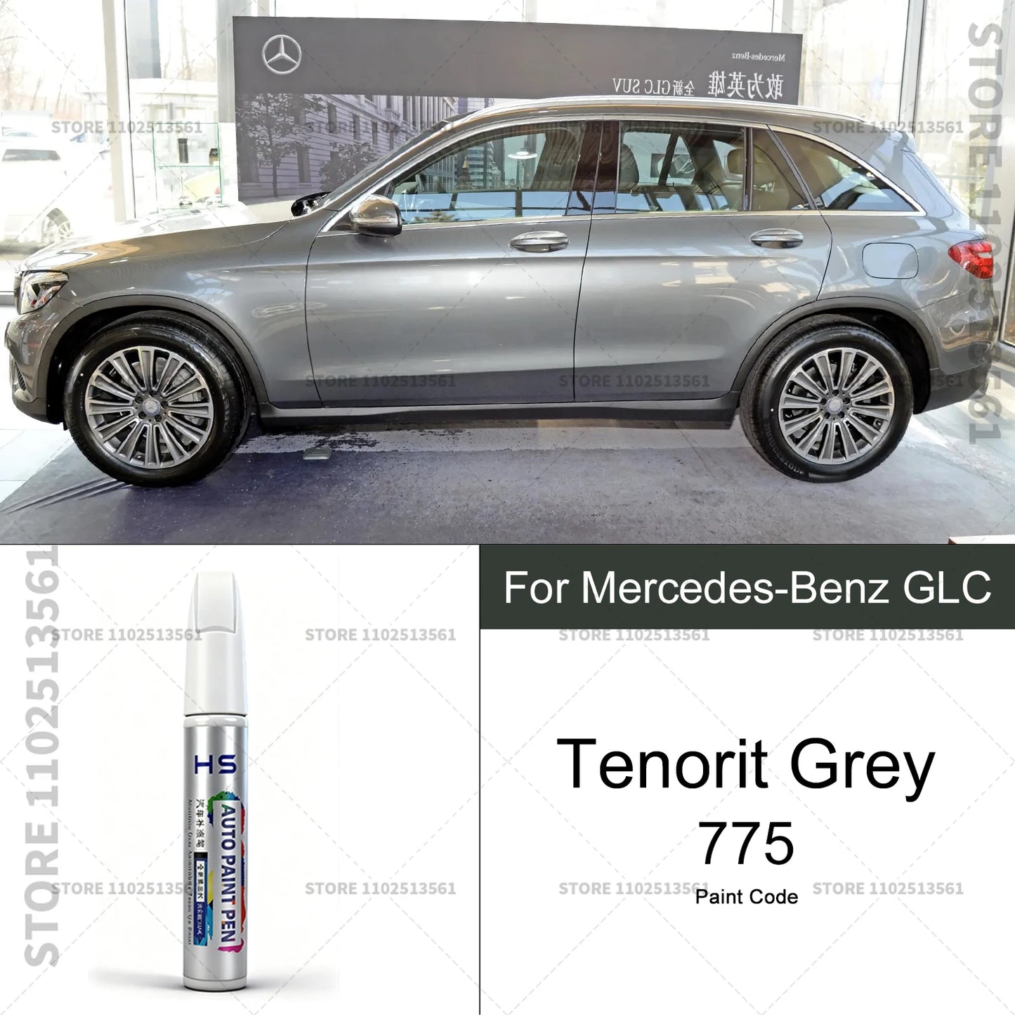 For Mercedes-Benz GLC Car Paint Repair Pen Touch Up Scratch Remover DIY Auto Accessories Gray 7992 White 149 Blue 896 Red 3996