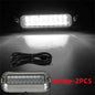 2PCS 27LED Blue/White/Red Stainless Waterproof Lights Underwater Pontoon For Marine Boat Transom&Blue Light Saig Lamp 50W