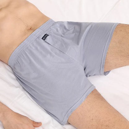 1PCS Men's Underwear Aro Pants Pure Cotton Home Sleeping Pants Loose Breathable Men's High Waisted Four Corner Boxers Shorts