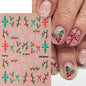 1sheet 5D Sexy Red Lips Nail Decal Stickers KISS Love Heart Valentine's Day Self-adhesive Nail Slider DIY Romantic Nail Decor