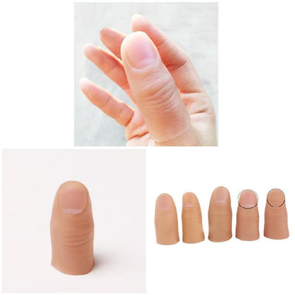 5pcs Finger Magic Tricks Fake Soft Thumb Tip Close Up Stage Show Prop Prank Toy Fake Finger Silicone Finger Prosthetic