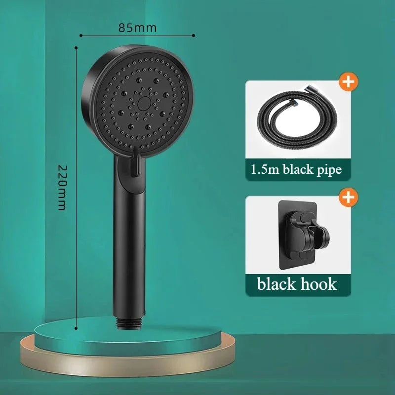 5 Modes Pressure Boost Shower Head Multifunction Adjustable Large Water Shower Nozzle Massage Bathroom Accessory Rain Shower