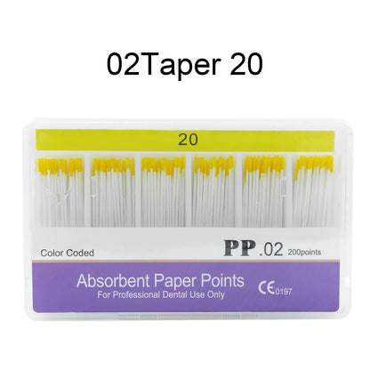 WELLCK 1 Box Dental Absorbent Paper Points Sterile Mixed Sizes 02 04 06 Taper 15-40# For Dentist Use Dentistry Materials