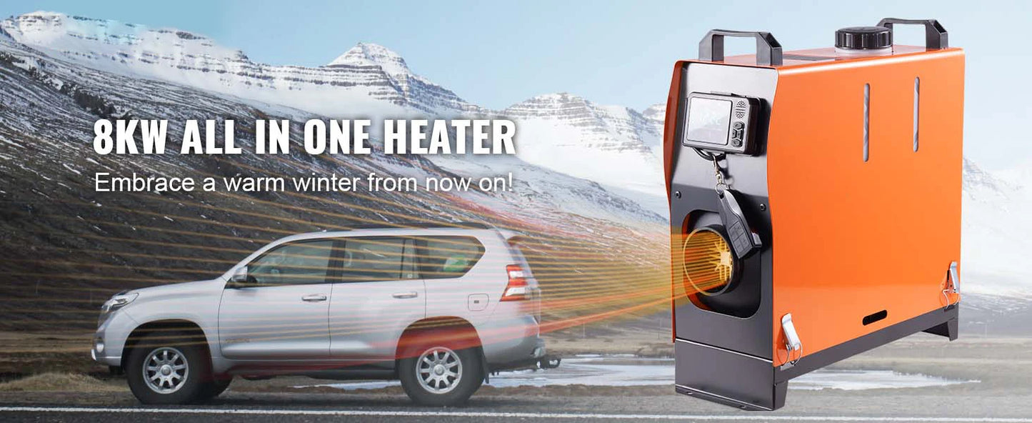 SucceBuy 8 KW Diesel Air Heater All-on-one Diesel Heater with Bluetooth and LCD, Portable Parking Heater for RV Trailer Camper