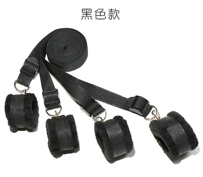 Couples Bed Handcuffs Sex Toys For Woman Bdsm Bondage Set Ankle Cuff Restraints Rope Strap Handcuffs Ankle Cuff Adult Game Goods
