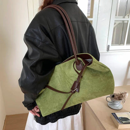 LEFTSIDE Women's PU Leather Shoulder Bag 2025 Winter New Fashion Retro Underarm Bag Luxury Brand Designer Handbags Tote Bags