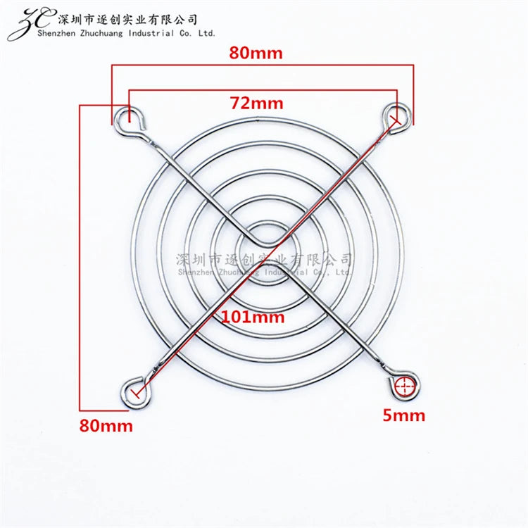 8cm cooling fan mesh cover 80x80mm 8025 fan protection iron mesh 304 stainless steel mesh