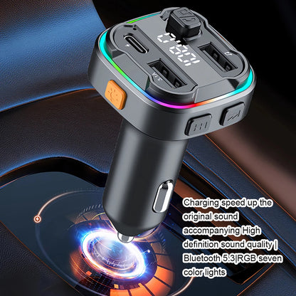 FM12B 1.44 Inch LCD Bluetooth Car MP3 Player Handsfree Wireless FM Transmitter Radio Adapter USB Car Charger Remote Control