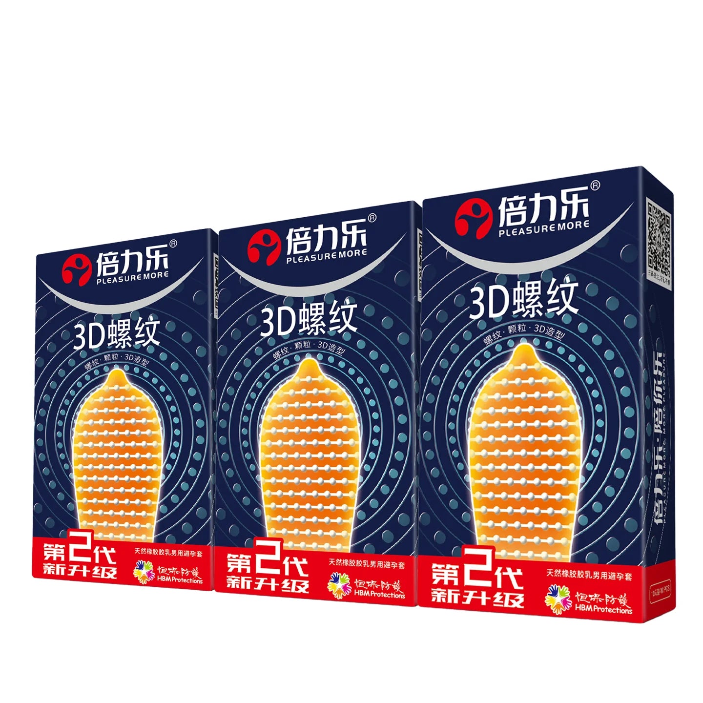 3D Ribbed Condoms 10pcs-50pcs Textured Studded Natural Latex Lubricated Men Extra Stimulation Smooth Silky Wet Sensation Beilile