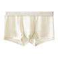 1/3PCS Men's Cool Ice Silk Boxers Shorts Summer Satin-like Solid Underpants Skin Friendly Breathable Mesh Crotch Male Underwear