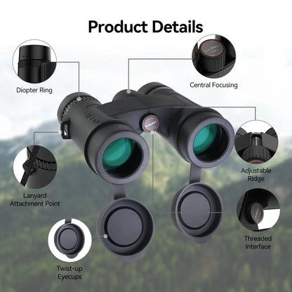 Svbony SV202 Upgraded Wide-angle ED Binoculars 8x32/8x42/10x42 Bak4 Prism IPX7 Waterproof Fogproof for Bird Watching Camping