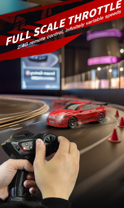KF20 1/64 High Speed Drift RC Car 2.4G 4WD Remote Control Desktop Mini GTR Racing Model Cars for Boys Kids Toy Gift