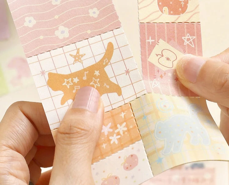 50sheets Dreamy Town Series Kawaii Ins Cute Handbooks Decoration Message Notes DIY Handmade Scrapbook Aesthetic Supplies