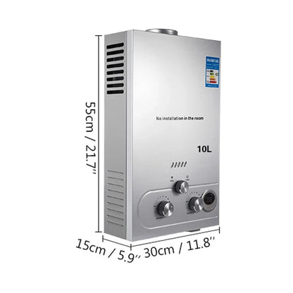 LPG 6L/8L/10L/12L/16L/18L Wasser Heizung 36KW Instant Liquefied Petroleum Gas Wasser heizung Edelstahl Kessel Kit Portable