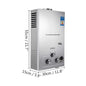 LPG 6L/8L/10L/12L/16L/18L Wasser Heizung 36KW Instant Liquefied Petroleum Gas Wasser heizung Edelstahl Kessel Kit Portable