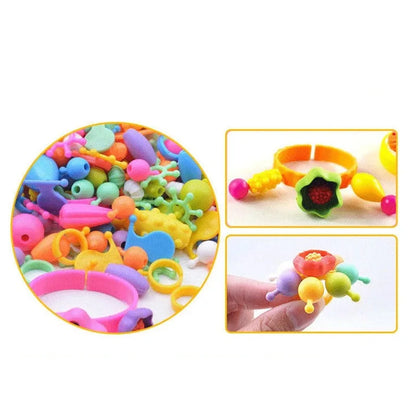 188-608pcs Pop Beads Children Girls Princess Jewelry Making Kit Creative Necklace Bracelet Rings DIY Ideal Christmas Birthday Gi