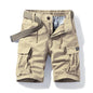 New Summer Men Cotton Multi pockets Cargo Shorts Jogger Loose Pants Man Casual Tooling Shorts Quality Male Shorts Pants NO Belts