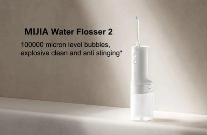 New MIJIA Portable Oral Irrigator 2 Dental Teeth Whitening Flosser bucal tooth Cleaner vibration waterpulse Water Thread