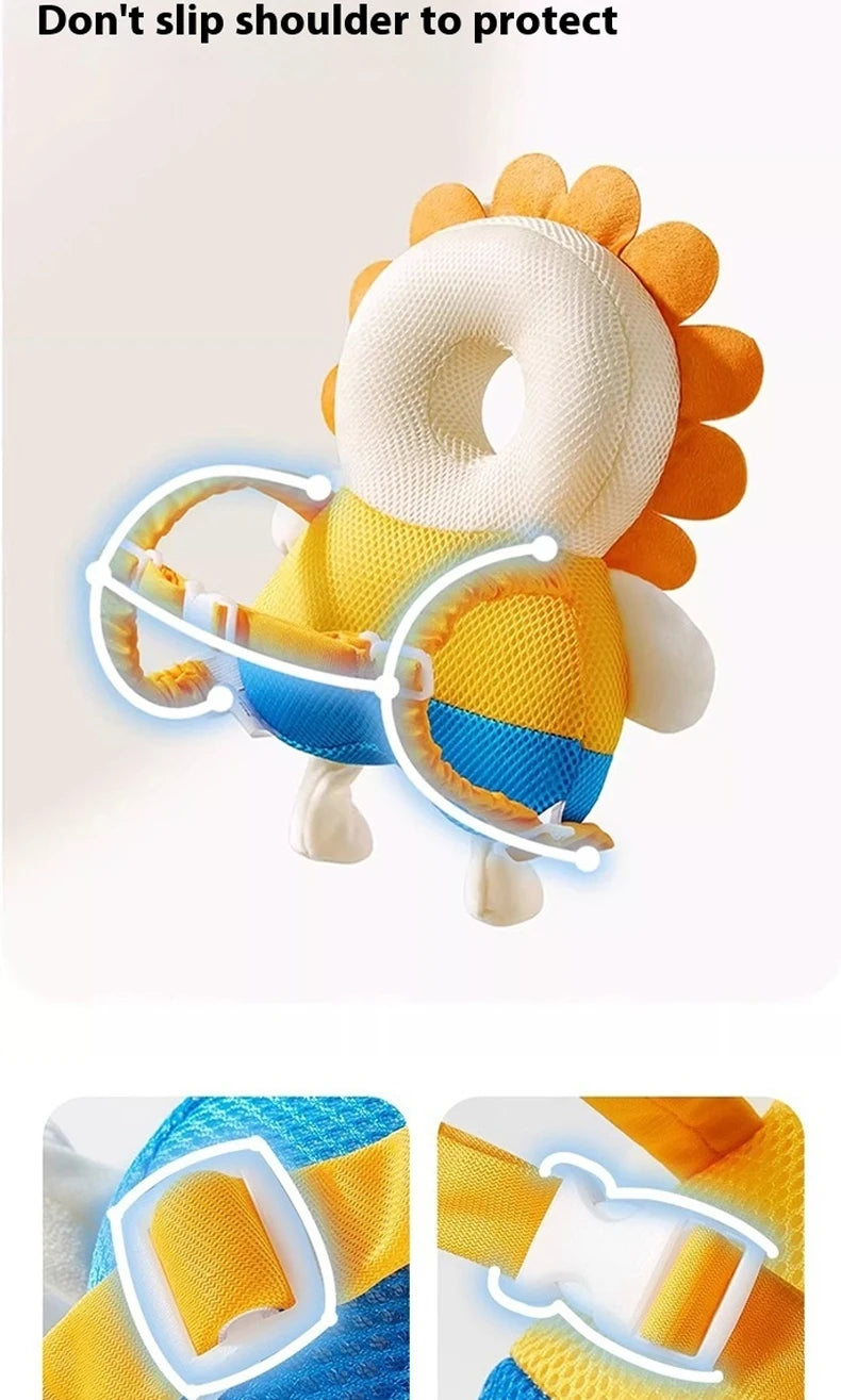 1-3T Toddler Baby Head Protector Backpack Pillow Safety Pad Cushion Prevent Injured Cartoon Security Pillow Protective Headgear