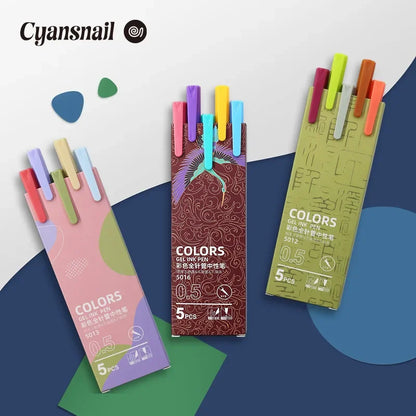 Morandi & Macaron Color Gel Pens (30/5 Colors) - 0.5mm Refill, Smooth Writing Durable Pens for School Stationery