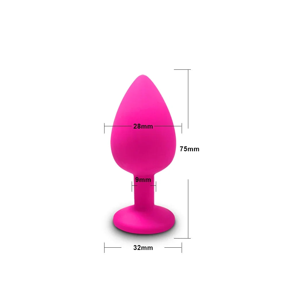 S/M/L Soft Silicone Anal Plug Mini Erotic Butt Plug Sex Toy for Anal Toy Beginner Men Women Gay Couples Prostate Stimulator