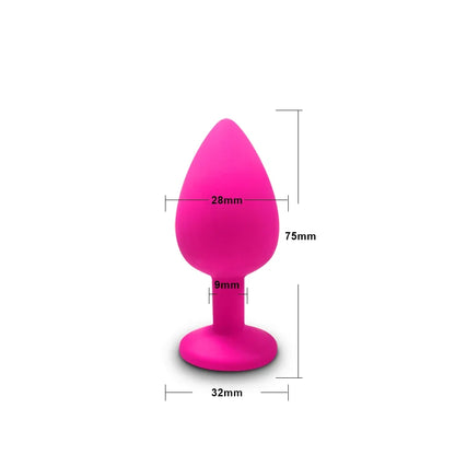 S/M/L Soft Silicone Anal Plug Mini Erotic Butt Plug Sex Toy for Anal Toy Beginner Men Women Gay Couples Prostate Stimulator