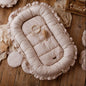 Wind Lace Cotton Baby Crib Mid Bed Baby Anti Startle Newborn Biomimetic Bed Portable Sleeping Bed