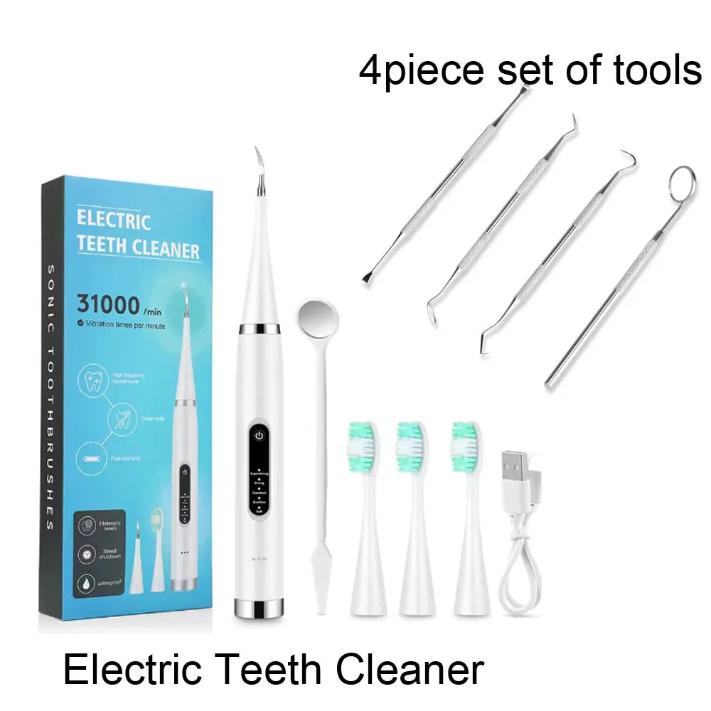 Electric Teeth Cleaner Dental Scaler Waterproof Oral Care Plaque Spatula Removes Tartar Dental Scraper Dental Instrument
